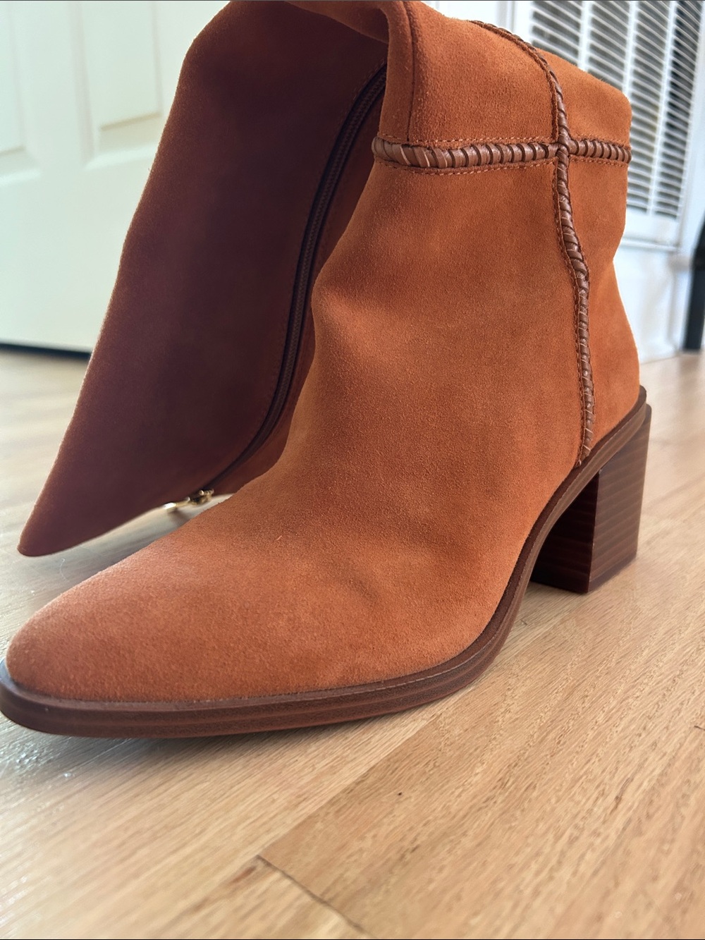 Vince Camuto Over-the-Knee Suede Kaleeca Boots in Cognac - Picture 9 of 12